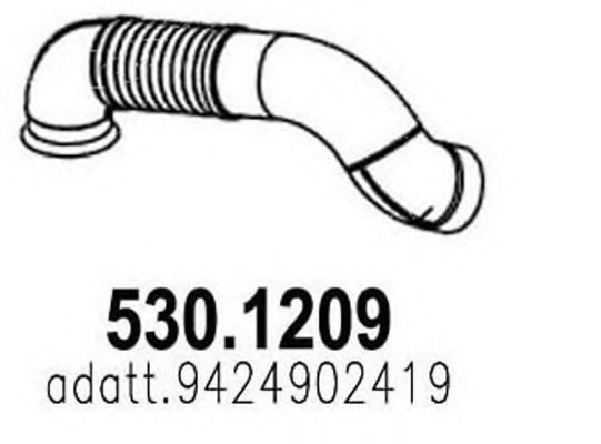 ASSO 530.1209 Exhaust Pipe